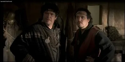 Chez quel(s) personnage(s) se trouvant hors-champ se trouvent Arthur et Léodagan ?