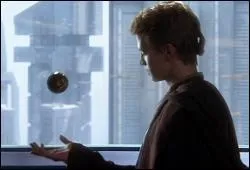 Que fait Anakin sur cette image ?
