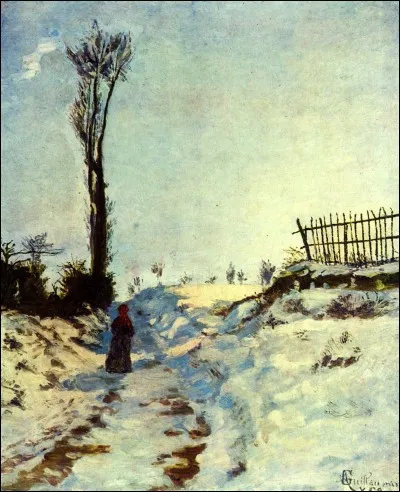 Quel impressionniste a peint "Chemin creux, effet dans la neige" ?
