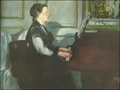 Quel peintre a représenté son épouse au piano ?