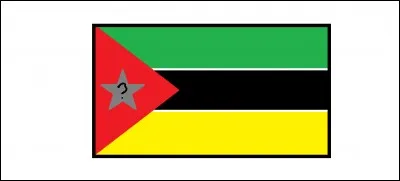 Sur le drapeau du Mozambique, quel élément se trouve sur l'étoile ?