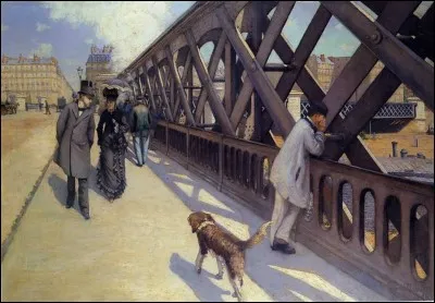 Ce peintre, auteur en 1876 de ce "Pont de l'Europe", c'est ...