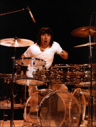 Le regretté et déjanté Keith Moon faisait partie du groupe The Who.