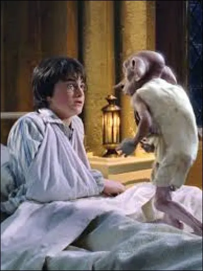 Dans HP2 : quel objet représentait Dobby dans les scènes où il jouait avec Daniel Radcliffe ?