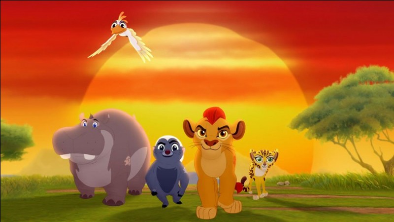 Comment s'appelle la série d'animation dans laquelle Simba apparaît aux côtés de son fils Kion et de ses amis ?