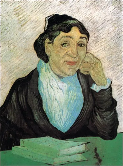 Dans cette même galerie d'art, arrêtons-nous un instant devant ce tableau intitulé "L'Arlésienne - Portrait de Madame Ginoux", dont il existe une autre version au Musée d'Orsay, et signée :
