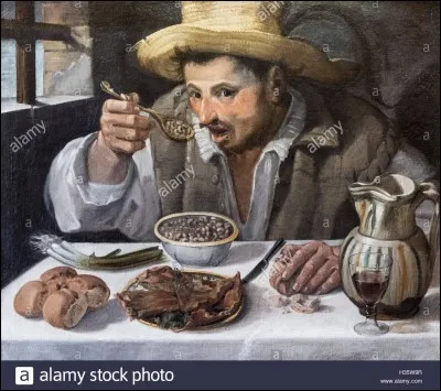 Un certain nombre de palais romains abrite des musées ouverts au public ; c'est le cas par exemple du Palais Colonna où l'on peut découvrir cette jolie huile sur toile intitulée "Le Mangeur de Haricots", réalisée par...