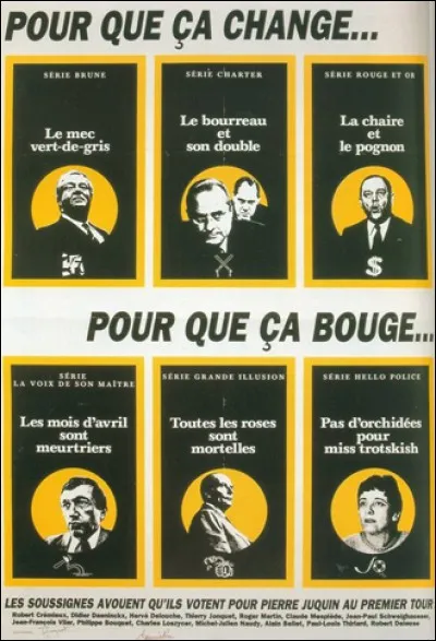 Quel parti a soutenu le candidat Juquin, qui obtînt 2,1 % au 1er tour des présidentielles de 1988 ?