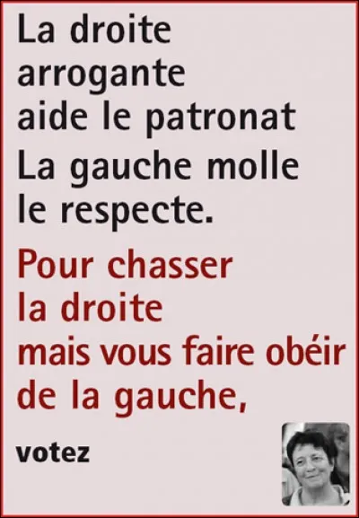 Elle fut longtemps la seule et unique candidate féminine. Vous rappelez-vous son nom ?