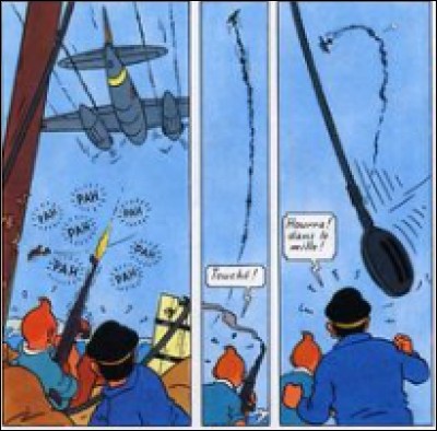 Quelle est la sorte d'avion qui attaque le Sambouk qui emmène Tintin et le capitaine Haddock à La Mecque ?