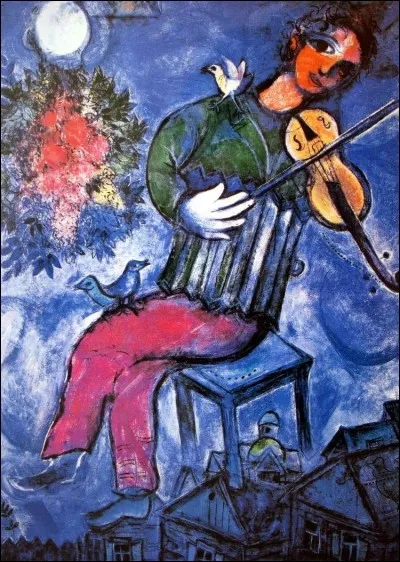 Quel peintre a réalisé "Le Violoniste bleu" ?