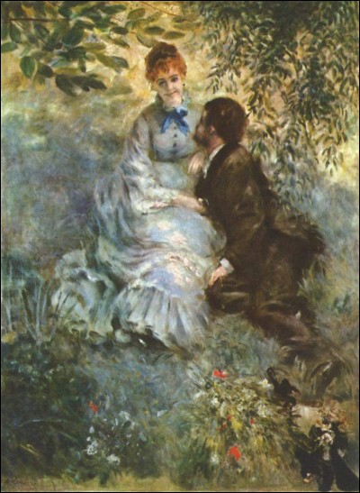 Quel impressionniste français est l'auteur du tableau "Les Amoureux" ?