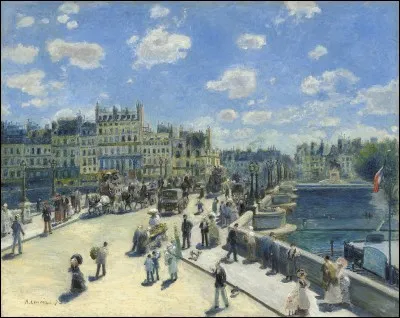 Nous d&eacute;couvrons &laquo; Le Pont-Neuf &raquo;, tableau peint en 1872. Quelle particularit&eacute; poss&egrave;de actuellement ce pont de Paris ?