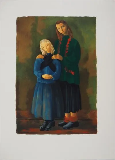 Qui a réalisé cette lithographie intitulée "Les Deux Surs" ?