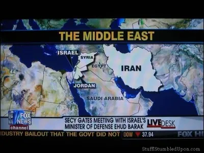 Fox News n'est pas en reste : Personnellement, j'ai du mal à situé le Canal de Suez en ... (Regardez la carte !)