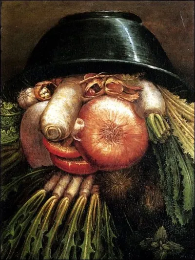 Grande source d'inspiration pour les surréalistes beaucoup plus tard, quel peintre du XVIe siècle a réalisé "L'Homme potager" en créant un visage tout entier à base de légumes ?