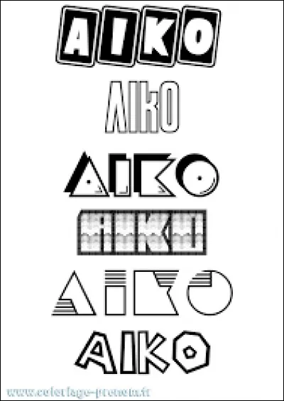 Quelle est l'origine du prénom Aïko ?