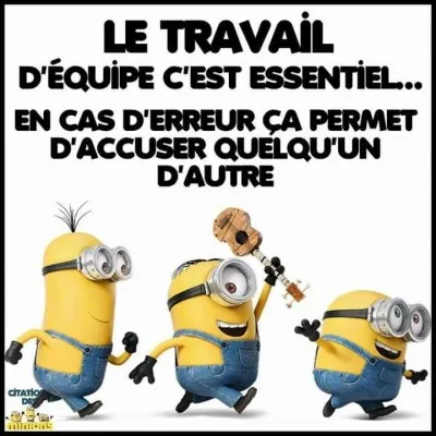 Quand ton professeur annonce un travail d'&eacute;quipe, tu...