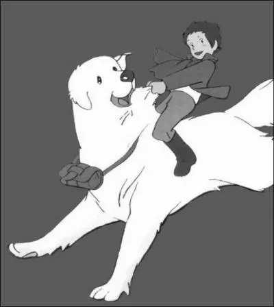 (Belle et Sbastien) De quelle couleur est Belle, le chien de Sbastien ?