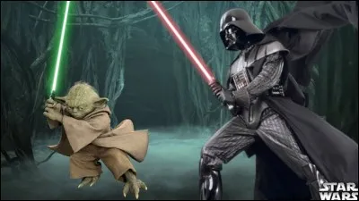 Dark Vador affronte Maître Yoda dans l'épisode 5.