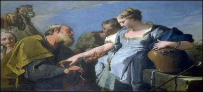 De qui Rébecca, séduisante vierge avant d'être l'une des quatre matriarches, est-elle l'épouse ?