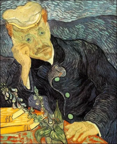 Voici le « Portrait du docteur Gachet avec branche de digitale » (1890). Gachet est le médecin qui a pris soin de Van Gogh pendant ses derniers mois de vie. En parlant de docteur, le film français « Knock » de Lorraine Lévy parle d'un ancien voyou devenu médecin qui débarque dans le petit village de Saint-Maurice afin d'y faire fortune en suivant son adage « Tout homme bien portant est un malade qui s'ignore. ». Mais tenait le rôle du docteur Knock ?