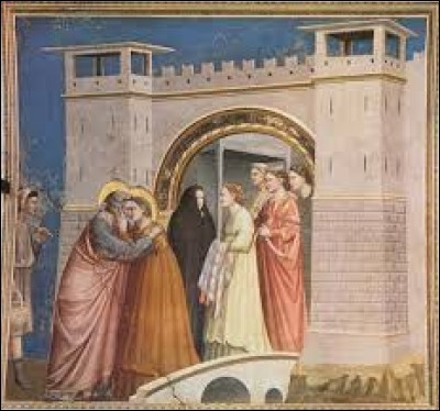 Qui a peint "la rencontre de Joachim et d'Anne à la porte dorée" ?