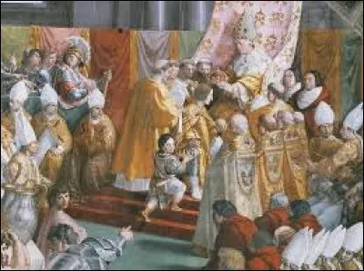 Qui a peint "le Couronnement de Charlemagne" en 1517 ?