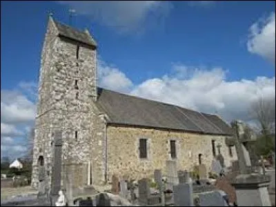 Nous sommes devant l'église de la Sainte-Trinité, aux Chambres. Village Manchot, il se situe en région ...