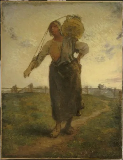 Qui est l'artiste ayant peint "La Laitière normande à Gréville" ?