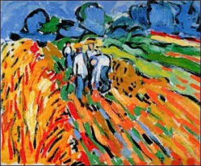 Un peu de couleur avec ce tableau d'un fauviste appelé "Les Ramasseurs de pommes de terre" :