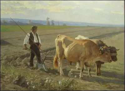 Qui a peint cette scène rurale intitulée "Le Mont Saint-Père" ?