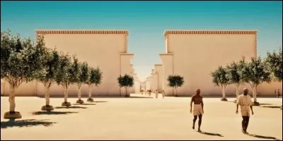 Temple à ciel ouvert, pour le culte solaire d'un pharaon hérétique de la XVIIIe dynastie. De quel Dieu s'agit-il ?