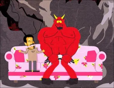 Dans quel dessin anim amricain peut-on voir Saddam Hussein et Satan faisant l'amour en 1999 ?