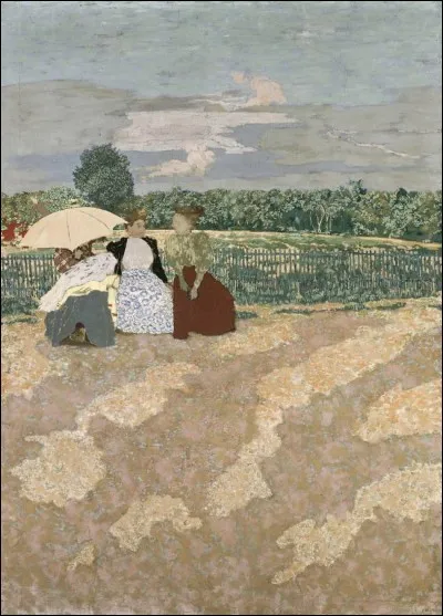 Qui a peint "Jardins publics, la nourrice" ?