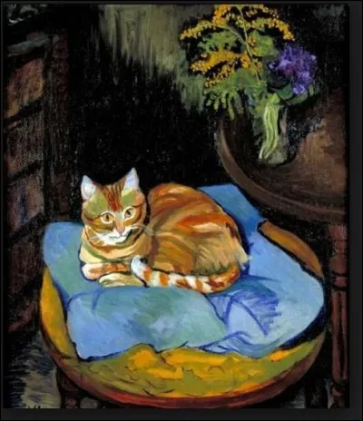 Qui est cette artiste peintre française qui a réalisé cette toile de 1918 du chat Raminou ?