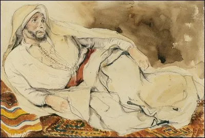 Qui a représenté ce "Chef arabe couché sur un tapis" ?