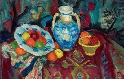 uvre colorée pour sa "Nature morte au tapis" :