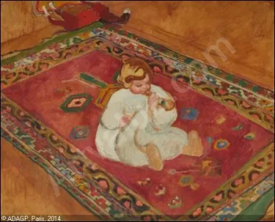 Qui a peint "Enfant sur le tapis" ?
