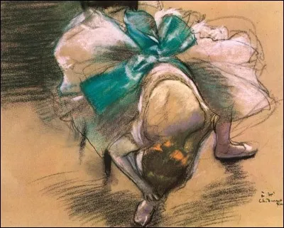Qui a représenté cette danseuse rattachant ses rubans ?
