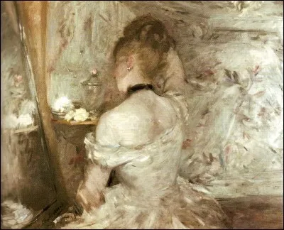 Décolleté dans le dos sur cette toile intitulée "La Toilette", et réalisée par l'artiste :