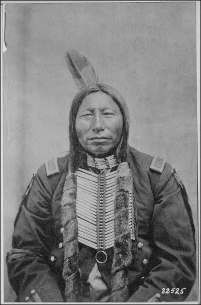 Chef Hunkpapa, du peuple Sioux. Il a mené 80 guerriers à la bataille de Little Big Horn dont Sitting Bull était un des dirigeants : il y perdit 2 frères. Suite à cette bataille, il décida que la seule solution pour ne pas être décimé, c'était de collaborer. Il insista pour que les membres de sa tribu aient une éducation. 
Trouvez le chef dont le nom signifie le Roi Corbeau ?