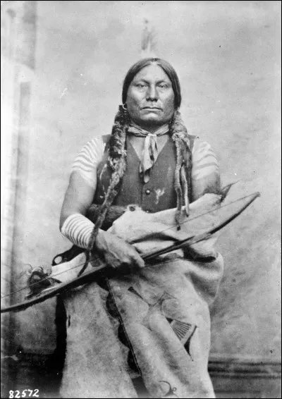 Ce chef a été un leader agressif des Sioux Hunkpapa : il fut l'un des principaux alliés de Sitting Bull. Après que le traité de 1868 eut été déshonoré, ils s'enfuirent au Canada qui ne les soutint pas. Il est mort en réserve, après être revenu aux États-Unis en 1881.
Nommez ce chef guerrier, qui joua un rôle prédominant à la bataille de Little Big Horn aux côtés de Crazy Horse et de Sitting Bull.
