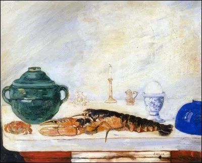 Qui a peint "Nature morte à l'oeuf, au homard et au crabe" ?