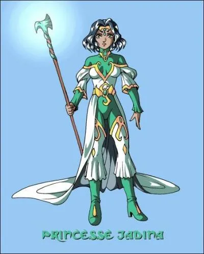 En quelle matire est fait le sceptre de ce personnage ?