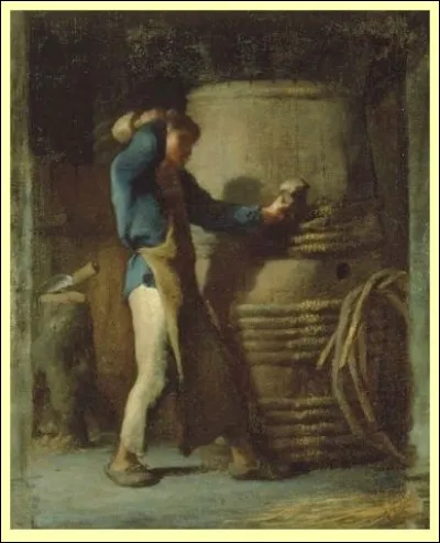« Le tonnelier » de Millet nous conduit au Moyen-Âge. Les rois avaient leurs propres tonneliers, chargés d'entretenir les barils et les muids. Ils faisaient aussi fonction d'échanson. Quelle était la fonction d'un échanson ?