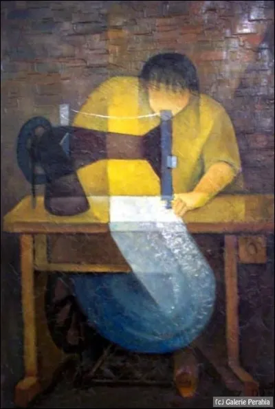 Voici une autre couturière, par le peintre :