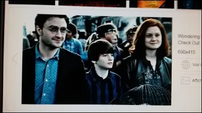 À la fin des "Reliques de la Mort, partie 2", on voit Harry Potter qui a des enfants avec...
