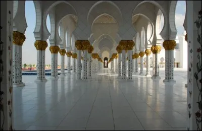 Cette merveille est la plus grande structure en marbre construite à ce jour par l'homme. On y trouve environ 1 000 colonnes et 80 dômes : on peut aussi y voir le plus grand tapis tissé à la main au monde. Son architecture extérieure est d'une sublime beauté.
Situez l'une des plus grandes mosquées (9e) au monde et la plus grande des Émirats arabes unis ?
