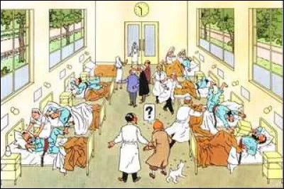 Quelle heure est-il lorsque Tintin rend visite aux sept explorateurs hospitalisés à la clinique dans ''Les 7 boules de cristal'' ?